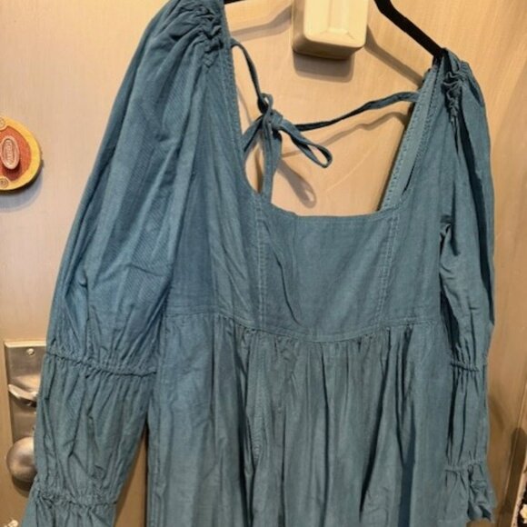 Pilcro Square-Neck Corduroy Babydoll Mini Dress - Picture 8 of 16